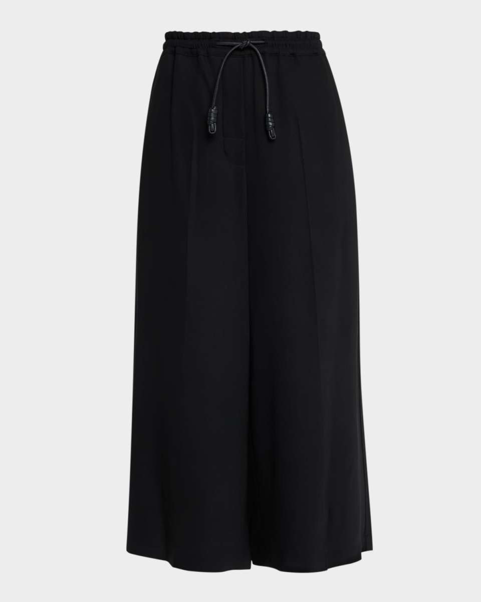 Cropped Drawstring Trousers